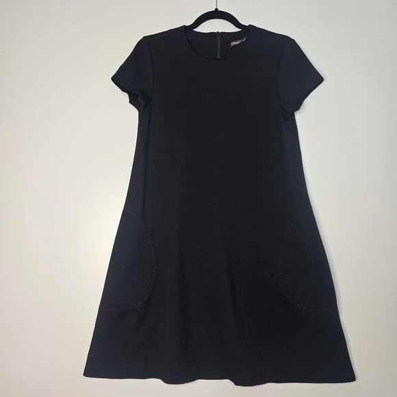 J. McLaughlin Women's Shift Dress Black Short Sleeve Size Small - Picture 9 of 14